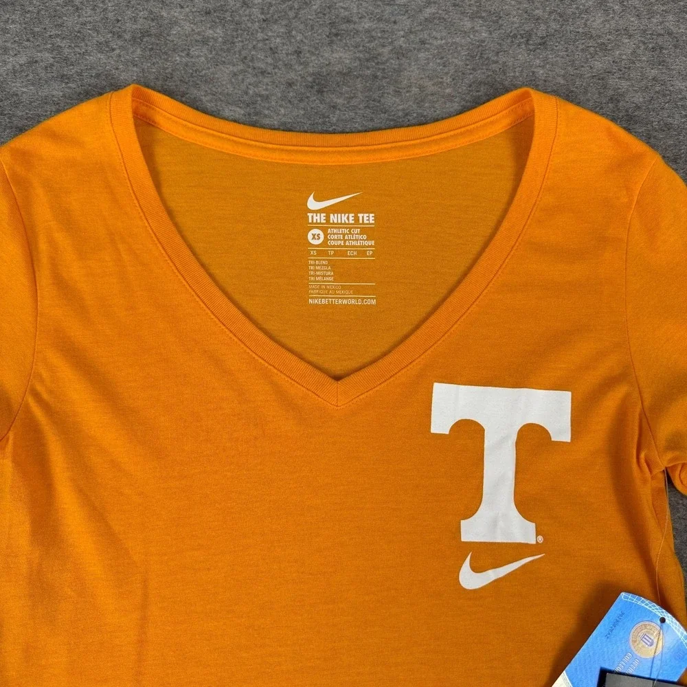 Nike Tennessee Volunteers Vols T-Shirt Athletic Cut Long Sleeve Orange Womens XS